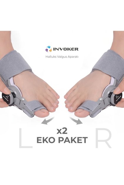 Ayarlı Ayak Baş Parmak Kemik Düzeltici Başparmak Eğriliği Düzeltme Halluks Valgus Gece Ateli 2li