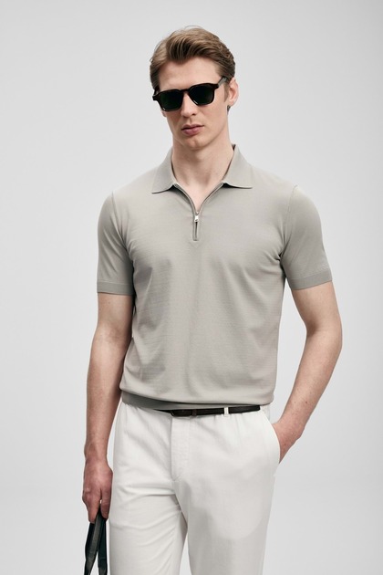 111090136 North Men's Modal Mixed T-Shirt Men's T-Shirt Beige