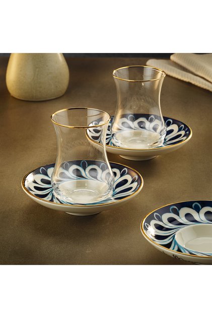 1898 İznik 12 Parça 6 Kişilik Çay Seti 150 ml