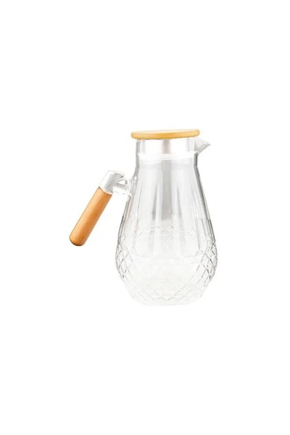 Glacy Bambu Kapaklı Cam Sürahi