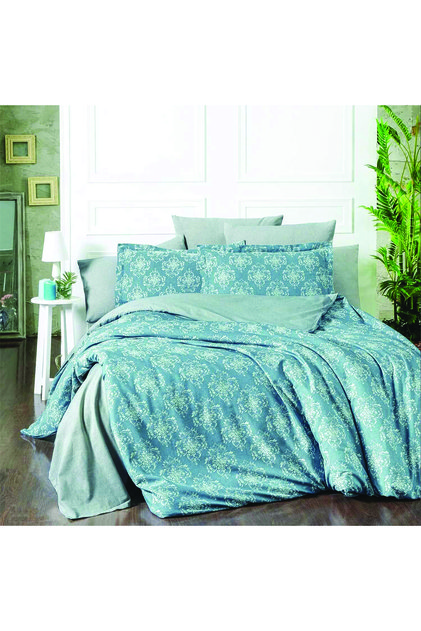 Vintage Lyocell Blue Double Bedding Set