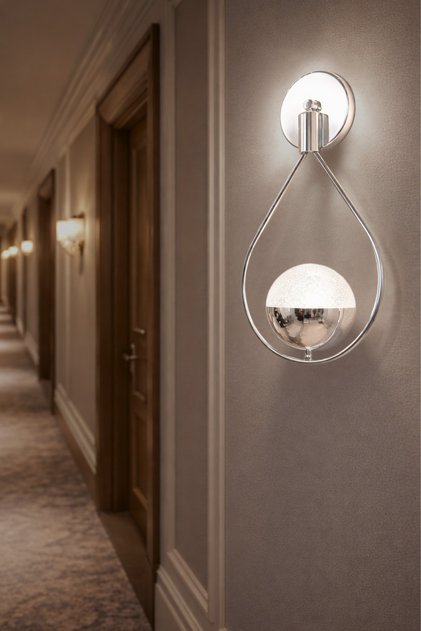 Deco Sconce Modern Design Chrome Color Led Cafe - Kitchen - Bedroom - Hall Wall Sconce