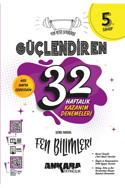 5. Sınıf Güçlendiren 32 Haftalık Fen Bilimleri Kazanım Denemeleri