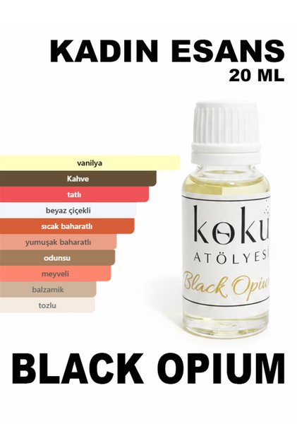 Black Opium Kadın Esansı 20ML Vanilya Amber Kalıcı Lüks Koku + 1ml DPG Hediyeli