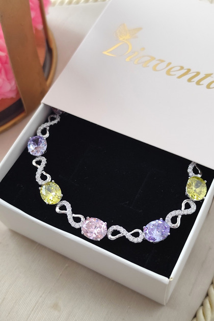 Xuping Vip Silver Color Zircon Stone Infinity Model Stylish Bracelet Xuping Bracelet Does Not Tarnish/17+2Cm