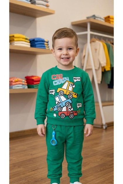 Printed Boys' & Baby Set