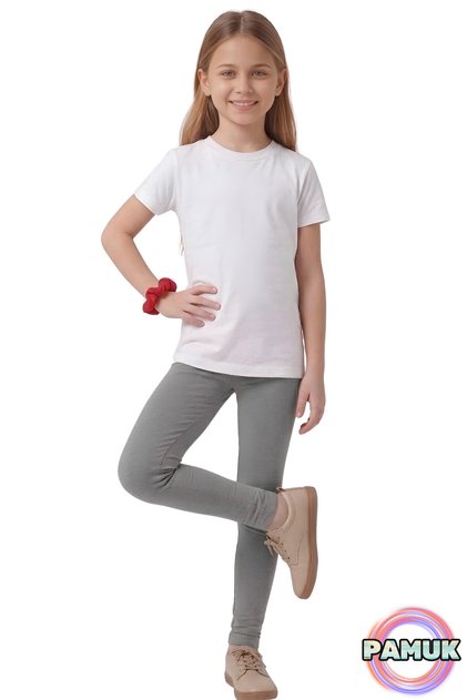 Anthracite Children's Tights - Soft, Flexible, Comfortable Cotton Anti-Sweat Girls' Tights