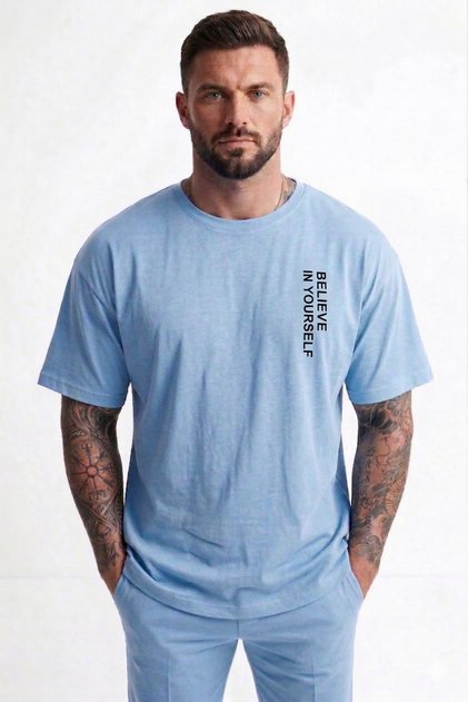 Believe in Yourself Printed Premium Cotton Plus Size Men's Tshirt