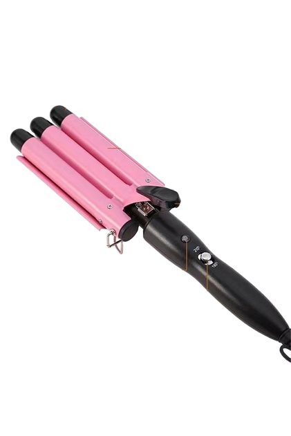 3 Barrel 25mm Tourmaline Hair Waver Curling Iron Wand Salon Styler for Waves Crimps