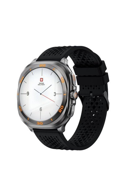 -Smartwatch Dom 7-Metal Frame with Black Strap