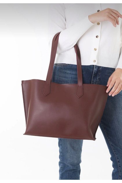 Women's Large Size 3-Compartment Shoulder Bag