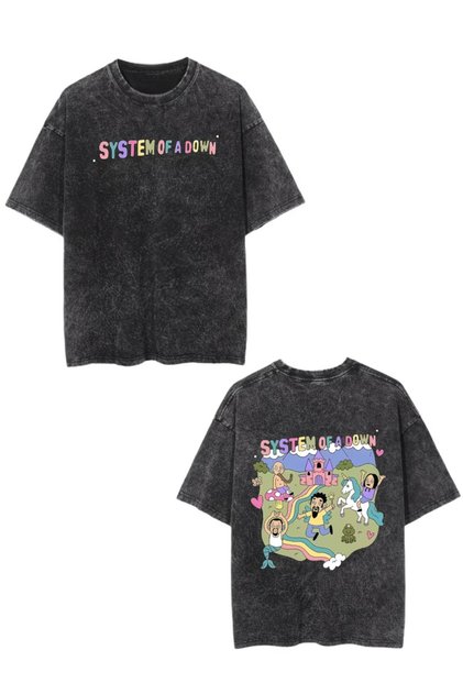 Μπλουζάκι System Of A Down με στάμπα, unisex, πλενόμενο, vintage, oversized