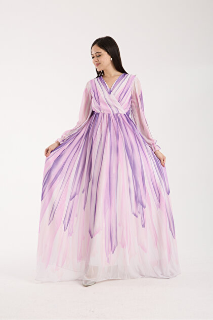 white christmas dresses Color-Block Strapless Pleated Chiffon Maxi Dress main image 1