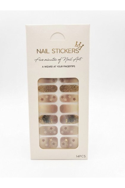 Nail Art Sticker Seti- Kendinden Yapışkanlı 14 Parça ve Mini Törpü Hediyeli