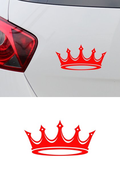 King's Crown Car Sticker - Royal Crown Vehicle Sticker - Motor Sticker 15X8Cm