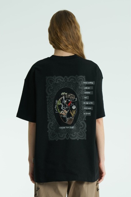 -Women's Printed Oversize T-Shirt 100% Cotton | Comfortable Fit Short Sleeve 4