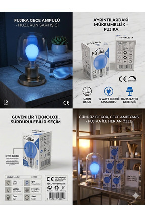 ÖZEMEK FUJİKA 15W KIRMIZI GECE LAMBASI TOP AMPUL 15LM E27 220V