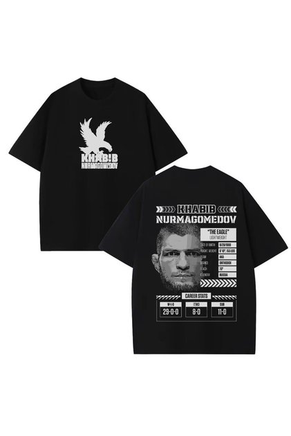 Ufc Khabib Nurmagomedov Printed Unisex 100% Cotton Oversize T-Shirt