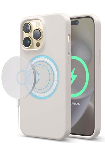 Magnetic Silicone Case Compatible with MagSafe iPhone 14 Pro Max 6.7 inch - Built-in Magnets, Compat