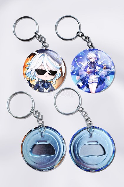 Furina Genshin Impact Bag Ornament Keychain Charm (2 Pcs)