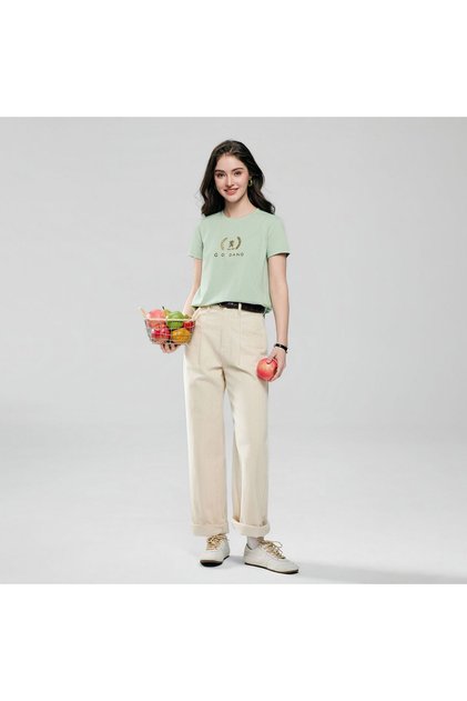 Women’s Regular Fit Cotton Crew Neck Printed Tee