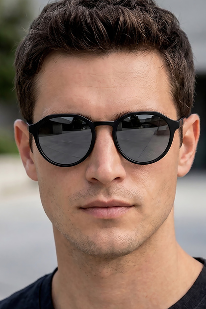 Handmade Acetate - Polarized - Uv400 Protection Black Color Men's Sunglasses 51 Ekartman Dkg6291C1