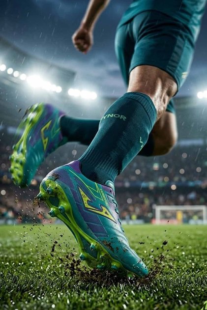 Men's Crampon Halı Saha Powerful Football Shoes Turquoise-S
