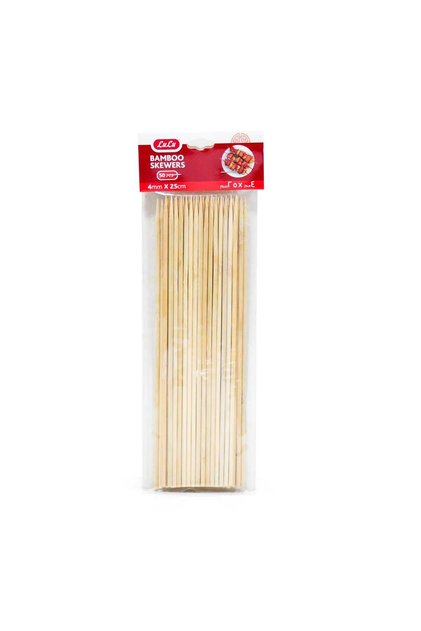 Bamboo Round Skewers, 4 mm x 25 cm, 50 pcs