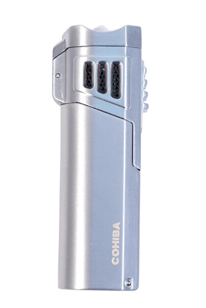 4 Torch Pürmüz Delici Gümüş Metal Puro Çakmağı