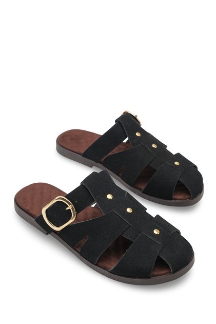 Elara Gioia Women's Slippers 001212 Black