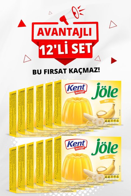 Jöle Avantajlı 12'li Set (85 gr 12 Adet Muzlu Jöle)
