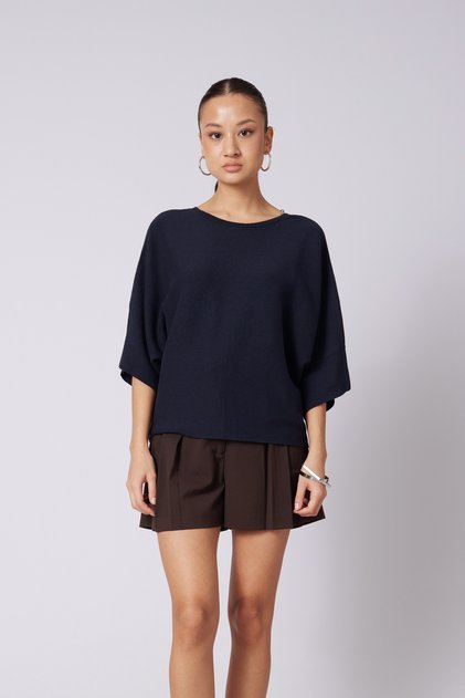 Tricot Sweater with Lace Detail