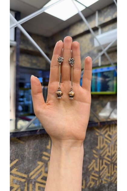Nar model otantik gümüş küpe