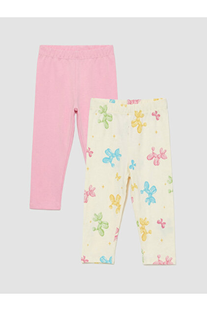 Girls' Elastic Waist Leggings 2 Pack