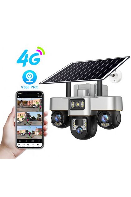 Камера за наблюдение със соларен панел, 4G връзка, 15MP, Нощно виждане, Детекция на движение