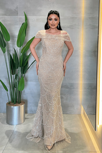 corset graduation dress V Neck Short Champagne Lace Prom Dresses with Corset Back, Short Lace –  jbydress main image 0
