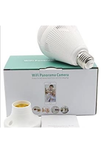 1080P Wireless IP Panoramic Camera Bulb Light Night Vision FishEye Smart Home CCTV 3D 360 Degree VR