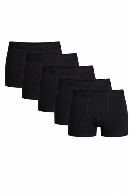 5-Piece Men's 95% Cotton Elastic Breathable Flat Underwear Boxer Set