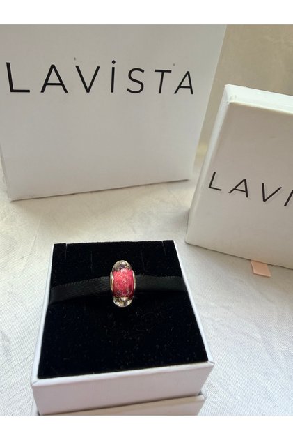 Fantastik Pembe Murano Gümüş Charm’ı