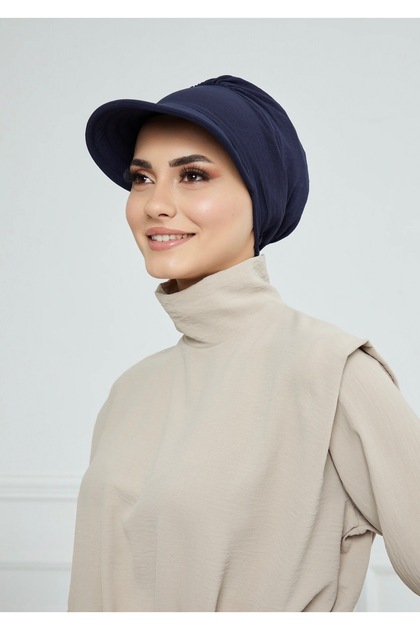 Turban Hat - Navy Blue