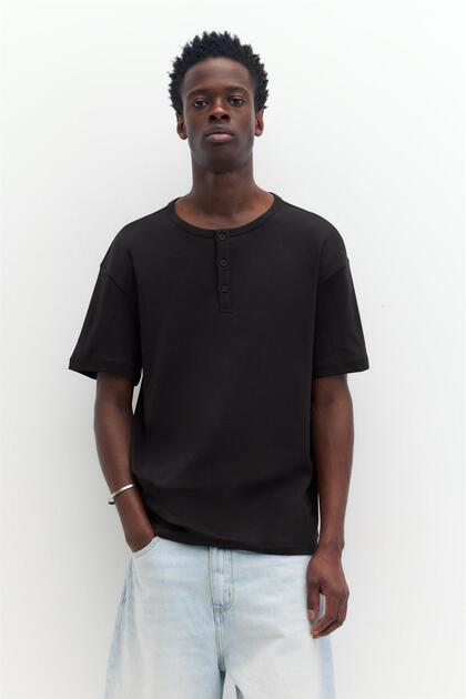 Pull & Bear Basic henley t-shirt - Fiyatı, Yorumları