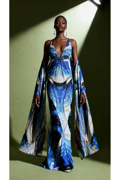 Blue Sulca %100 Silk Coctail Dress