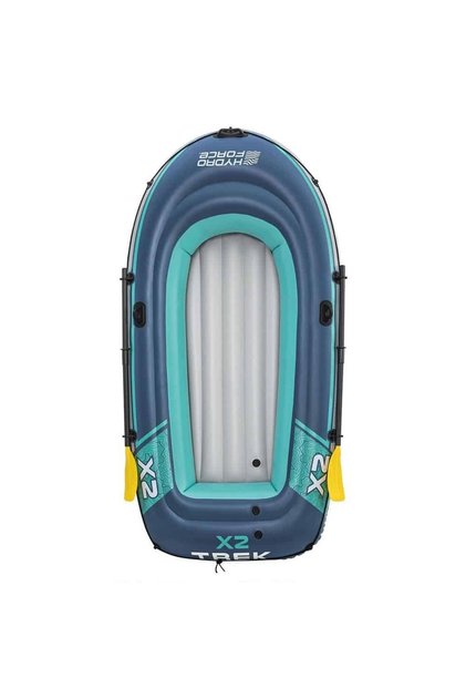 Barca gonflabila Bestway, 3 camere de aer, 2 adulti, 2 vasle din plastic, sarcina maxima 250 kg