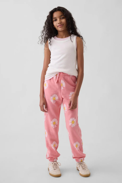 Girl's Relaxed Logo French Terry Light Pink Jogger Sweatpants