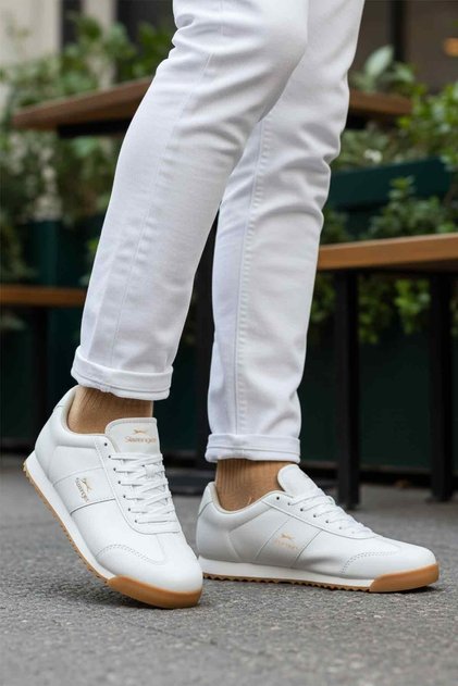 Comfortable Fit Lace-Up Sneakers for Daily Use White
