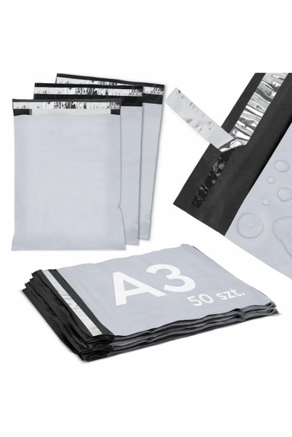 Large foil envelopes for courier, 310 x 420 mm, 50 pcs., A3,