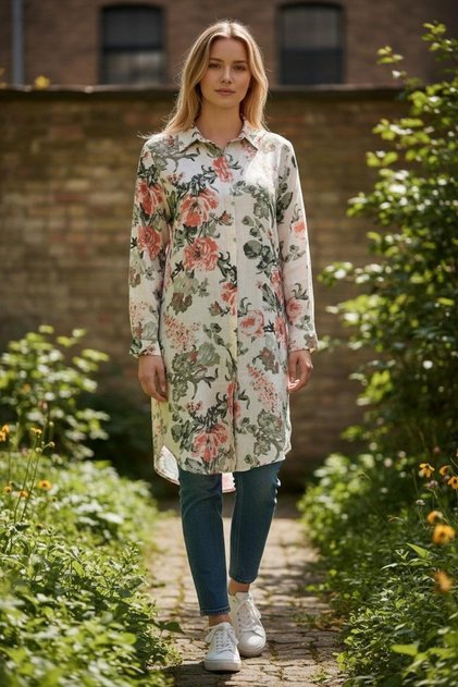 Women's Plus Size Long Viscose Shirt