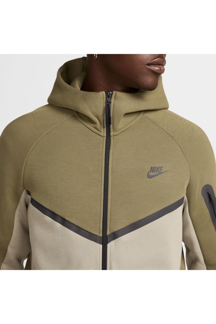 Nike Tech Fleece Full-Zip Windrunner Hoodie Khaki Green Men's