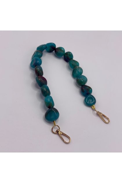 Acrylic Bead Handle Dark Turquoise