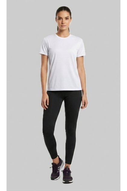 Women's Fitness Pilates Running Training Rain Pattern Polyester Fabric T-Shirt